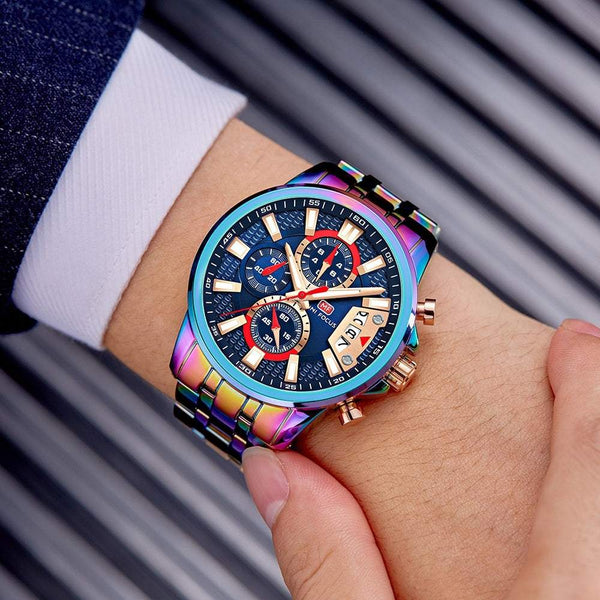 Personalized Waterproof Quartz Watch Magic Color Shell Multifunctional