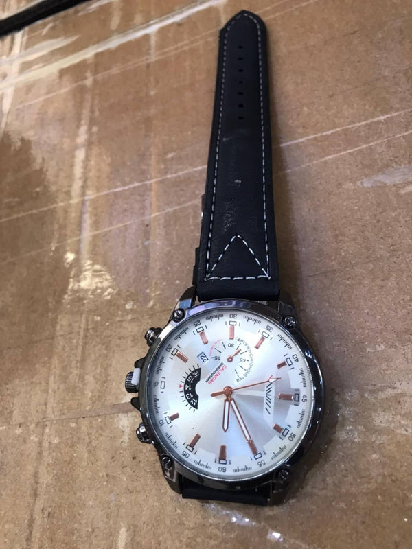 Men's Quartz Sports Leather Strap Watch