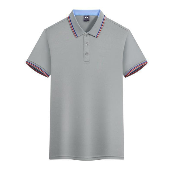 Work Clothes Ice Silk Quick-drying 240g Color Matching Polo Shirt