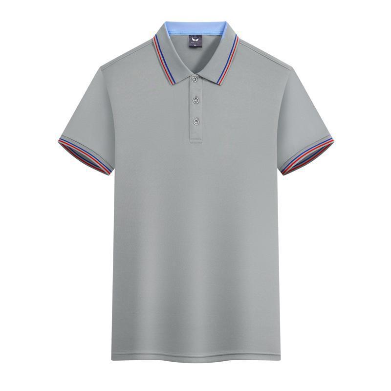 Work Clothes Ice Silk Quick-drying 240g Color Matching Polo Shirt