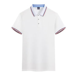 Work Clothes Ice Silk Quick-drying 240g Color Matching Polo Shirt