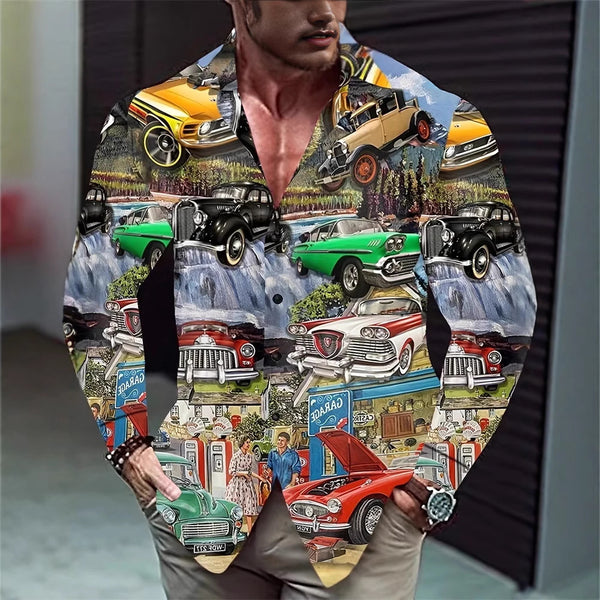 Hawaiian Style Men's Long Sleeve Shirt