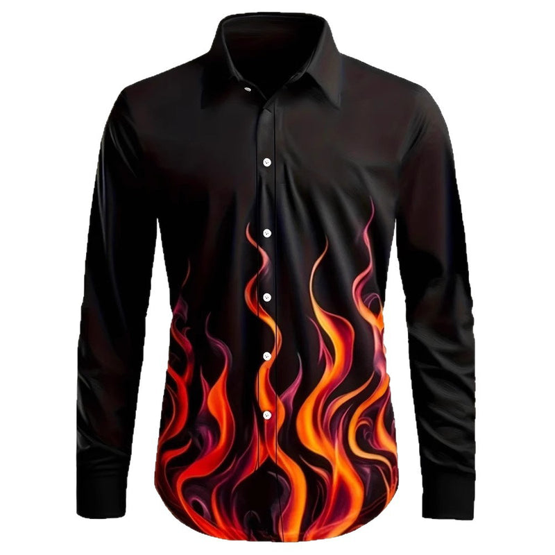 Hawaiian Style Men's Long Sleeve Shirt