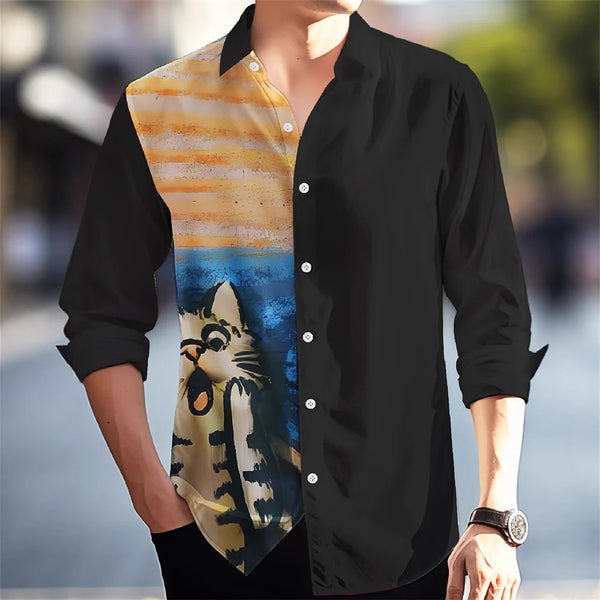 Hawaiian Style Men's Long Sleeve Shirt