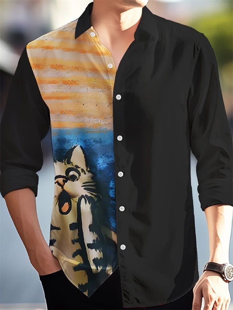 Hawaiian Style Men's Long Sleeve Shirt