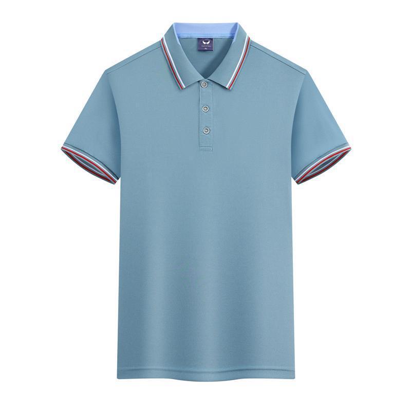 Work Clothes Ice Silk Quick-drying 240g Color Matching Polo Shirt