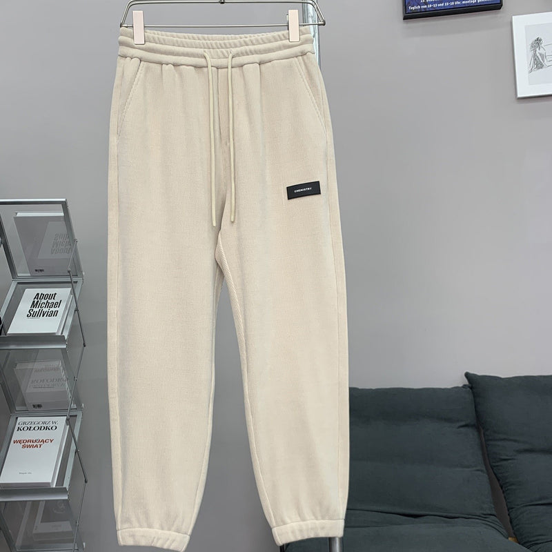 Corduroy Ankle-tied Sweatpants All-match Plus Size