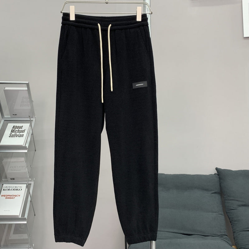 Corduroy Ankle-tied Sweatpants All-match Plus Size